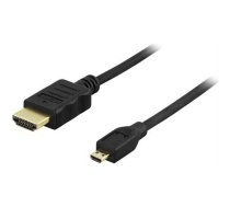 Cable DELTACO 4K, Ultra HD in 60Hz, HDMI-A, Micro HDMI, 1m, black / HDMI-1013 | 201708210001  | 734000466250 | HDMI-1013
