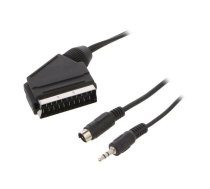 Cable; DIN mini 4pin plug,Jack 3.5mm 3pin plug,SCART plug; 10m | CCV-4444-10M  | CCV-4444-10M