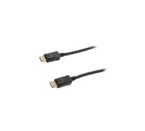 Cable; DisplayPort 1.4; DisplayPort plug,both sides; 1.5m; black | QOLTEC-50586  | 50586