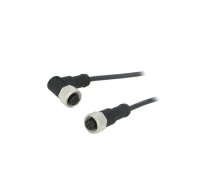 Cable: for sensors/automation; PIN: 4; M12-M12; 1m; plug; plug; 250V | M12A04FL12AFRSB001  | M12A04FL-12AFR-SB001