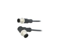 Cable: for sensors/automation; PIN: 4; M12-M12; 1m; plug; plug; 250V | M12A04ML12AMRSB001  | M12A04ML-12AMR-SB001