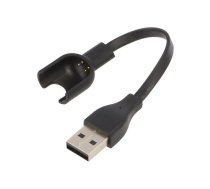 Cable: for smartwatch charging; 0.1m; Xiaomi Mi Band 2; black; 1A | AK-SW-11  | AK-SW-11