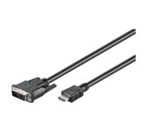 Cable; HDMI 1.4; DVI-D (18+1) plug,HDMI plug; 2m; black | HDMI-DV020.020  | 50580
