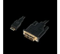 Cable; HDMI 1.4; DVI-D (18+1) plug,mini HDMI plug; 1m; black | CHM002  | CHM002
