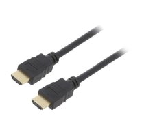 Cable; HDMI 1.4; HDMI plug,both sides; 0.5m; black; 30AWG | GOOBAY-60608  | 60608