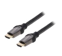 Cable; HDMI 1.4; HDMI plug,both sides; PVC; textile; 10m; black | VAA-B05-B1000  | VAA-B05-B1000