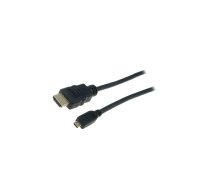 Cable; HDMI 1.4; HDMI plug,micro HDMI plug; 2m; black | AK-330109-020-S  | AK-330109-020-S