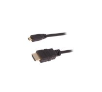 Cable; HDMI 1.4; HDMI plug,micro HDMI plug; PVC; 3m; black; black | QOLTEC-50401  | 50401