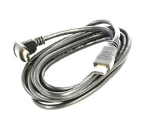 Cable; HDMI 2.0; HDMI plug,HDMI plug 90°; Len: 3m; black; 30AWG | SAVKABELCL-109  | SAVKABELCL-109