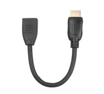 Cable HDMI F-M 15 cm v2.0 extension cord | AKTBXVH1F20G15B | 5902002186643 | AKTBXVH1F20G15B