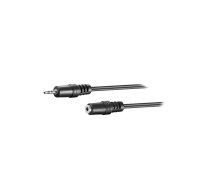 Cable; Jack 2.5mm 3pin socket,Jack 2.5mm 3pin plug; 2m; black | CABLE-444 | 50458