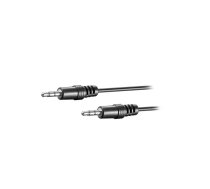 Cable; Jack 3.5mm 3pin plug,both sides; 0.6m; black; Øcable: 4mm | CABLE-404-0.6 | 51141