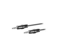 Cable; Jack 3.5mm 3pin plug,both sides; 2.5m; black; Øcable: 4mm | CABLE-404-2.5 | 51659