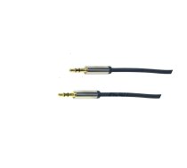 Cable; Jack 3.5mm 3pin plug,both sides; 500mm; dark blue; PVC | CA10050 | CA10050