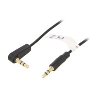 Cable; Jack 3.5mm 3pin plug,Jack 3.5mm 3pin angled plug; 0.5m | AVK-185-050BK | 67782