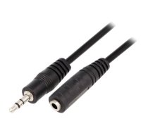 Cable; Jack 3.5mm 3pin plug,Jack 3.5mm socket; 1.5m; black; PVC | CV202-015-PB | CV202-015-PB
