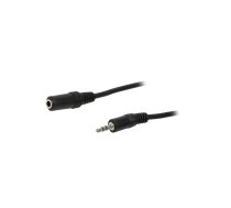 Cable; Jack 3.5mm 3pin plug,Jack 3.5mm socket; 5m; black | CA1055 | CA1055