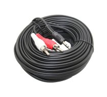 Cable; Jack 3.5mm 3pin plug,RCA plug x2; 1.5m; black | CABLE-458 | 50018