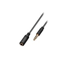 Cable; Jack 3.5mm 3pin socket,Jack 3.5mm 3pin plug; 1m; black | AVK-184-100BK | 97113