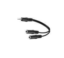Cable; Jack 3.5mm 3pin socket x2,Jack 3.5mm 3pin plug; 0.2m | AVK-317-0020 | 50464
