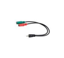 Cable; Jack 3.5mm 3pin socket x2,Jack 3,5mm 4pin plug; 0.3m | AVK-417-0030 | 50467