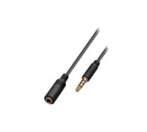 Cable; Jack 3.5mm 4pin socket,Jack 3,5mm 4pin plug; 1m; black | AVK-181-100BK | 62477