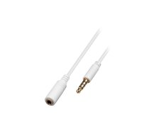 Cable; Jack 3.5mm 4pin socket,Jack 3,5mm 4pin plug; 1m; white | AVK-181-100WH | 62360