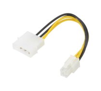 Cable: mains; ATX P4 female,Molex male; 0.15m | AK-CA-12  | AK-CA-12