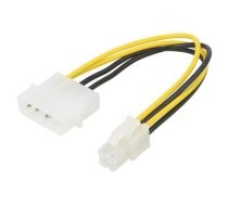 Cable: mains; ATX P4 female,Molex male; 0.16m | HDD-PCI-E/4  | 51362