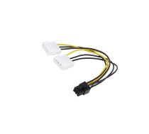 Cable: mains; Molex male x2,PCIe 6pin female; 0.15m; SATA III | QOLTEC-50431  | 50431