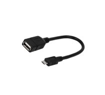 Cable; OTG,USB 2.0; USB A socket,USB B micro plug; 0.2m; black | AA0035 | AA0035