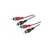 Cable; RCA plug x2,both sides; 2.5m; black | BQC-2RP2RP-0250 | BQC-2RP2RP-0250