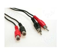 Cable; RCA socket x2,RCA plug x2; 2.5m; Plating: nickel plated | CABLE-451/2 | 50026