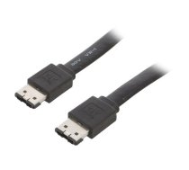 Cable: SATA; SATA plug,both sides; 0.5m; flat,SATA II; black | CC-ESATA-DATA  | CC-ESATA-DATA