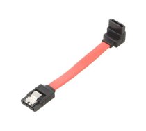 Cable: SATA; SATA plug,SATA plug angled; 0.1m; SATA III; red | CC-SATAM-DATA90-01  | CC-SATAM-DATA90-0.1M