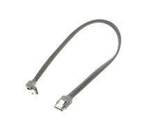 Cable: SATA; SATA plug,SATA plug angled; 0.3m; SATA III; black | SAVGAK-04  | SAVGAK-04