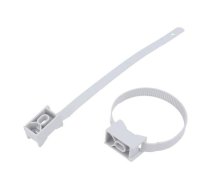 Cable strap clip; polyamide; Application: for braids; light grey | BMTPZFF16/32  | BMTPZFF16/32