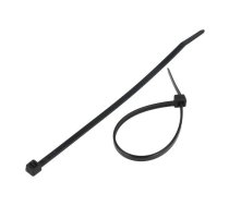 Cable tie; L: 140mm; W: 3.6mm; polyamide; 177N; black; Ømax: 33mm | FIX-S-3.6X140/BK  | FIX-S-3.6X140/BK