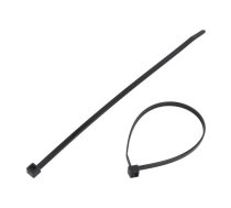 Cable tie; L: 200mm; W: 4.6mm; polyamide; 225N; black; Ømax: 50mm | T50R-PA66W-BK  | 111-04889