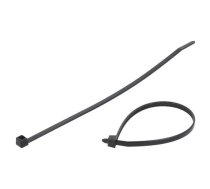 Cable tie; L: 200mm; W: 4.6mm; polyamide; 225N; black; Ømax: 50mm | T50R-PA66HS-BK  | 111-04950
