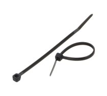 Cable tie; L: 60mm; W: 2.5mm; polyamide; 80N; black; Ømax: 12.6mm | FIX-S-2.5X60/BK  | FIX-S-2.5X60/BK