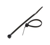 Cable tie; L: 80mm; W: 2.5mm; polyamide; 80N; black; Ømax: 16mm | FIX-S-2.5X80/BK  | FIX-S-2.5X80/BK