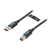 Cable USB 2.0 A to B Vention COQBD 0.5m (black) | COQBD  | 6922794748545 | 051144