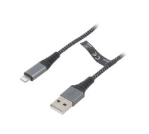 Cable; USB 2.0; Apple Lightning plug,USB A plug; 1m; 480Mbps | USB-LIGHT-TXT/1.0  | 49268