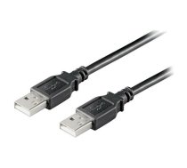 Cable; USB 2.0; USB A plug,both sides; 1.8m; black; 480Mbps | USB-AA/1.8BK | 93593