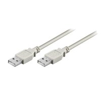 Cable; USB 2.0; USB A plug,both sides; 1.8m; grey; 480Mbps | USB-AA/1.8 | 93375