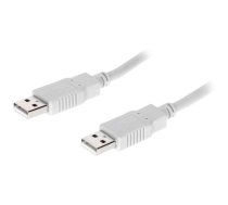 Cable; USB 2.0; USB A plug,both sides; 1.8m; grey; CCA | CAB-USB2AA/1.8-GY | CAB-USB2AA/1.8-GY