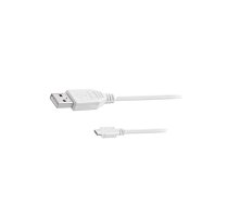 Cable; USB 2.0; USB A plug,USB B micro plug; 0.6m; white; Cu; PVC | USB-MICBM-0.6 | 96192