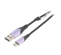 Cable; USB 2.0; USB A plug,USB B micro plug; 1m; black; 480Mbps | COAVF  | COAVF