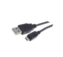 Cable; USB 2.0; USB A plug,USB B micro plug; 1m; black | TCAB-143  | 46800